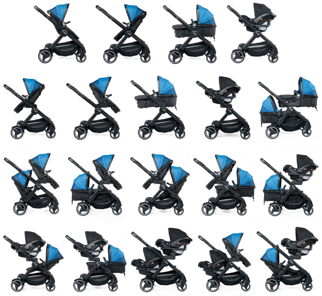 chicco double stroller dimensions